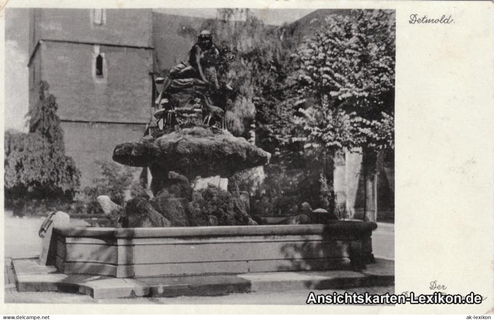 Ansichtskarte Detmold Der Donop-Brunnen 1938  - Detmold