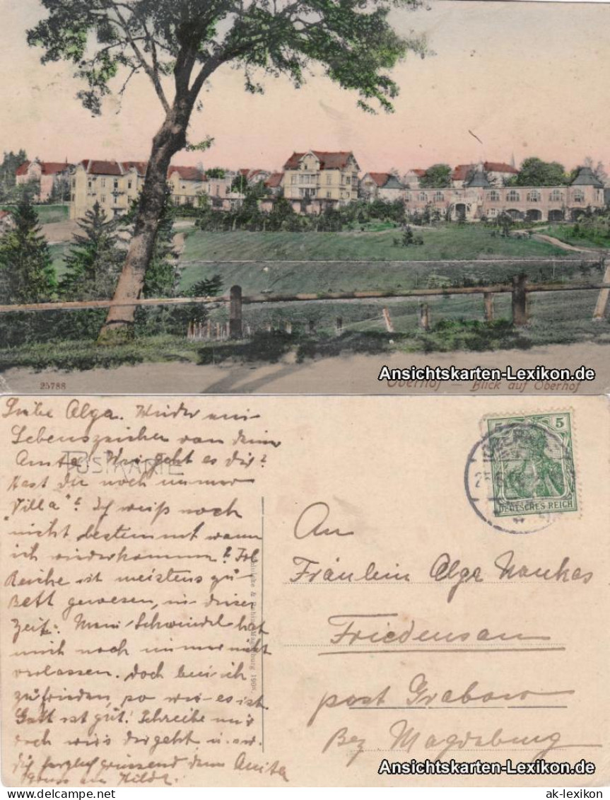 Ansichtskarte Oberhof (Thüringen) Stadt - Villen 1908 # - Oberhof