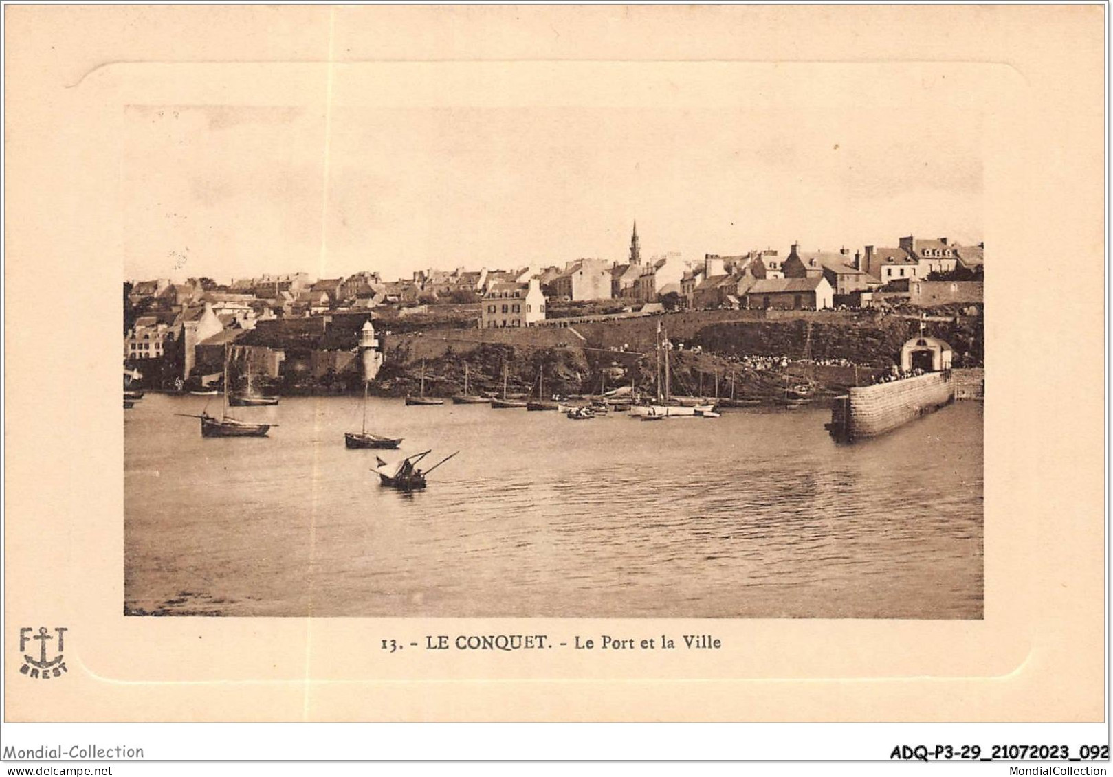 ADQP3-29-0233 - LE CONQUET - Le Port Et La Ville - Le Conquet