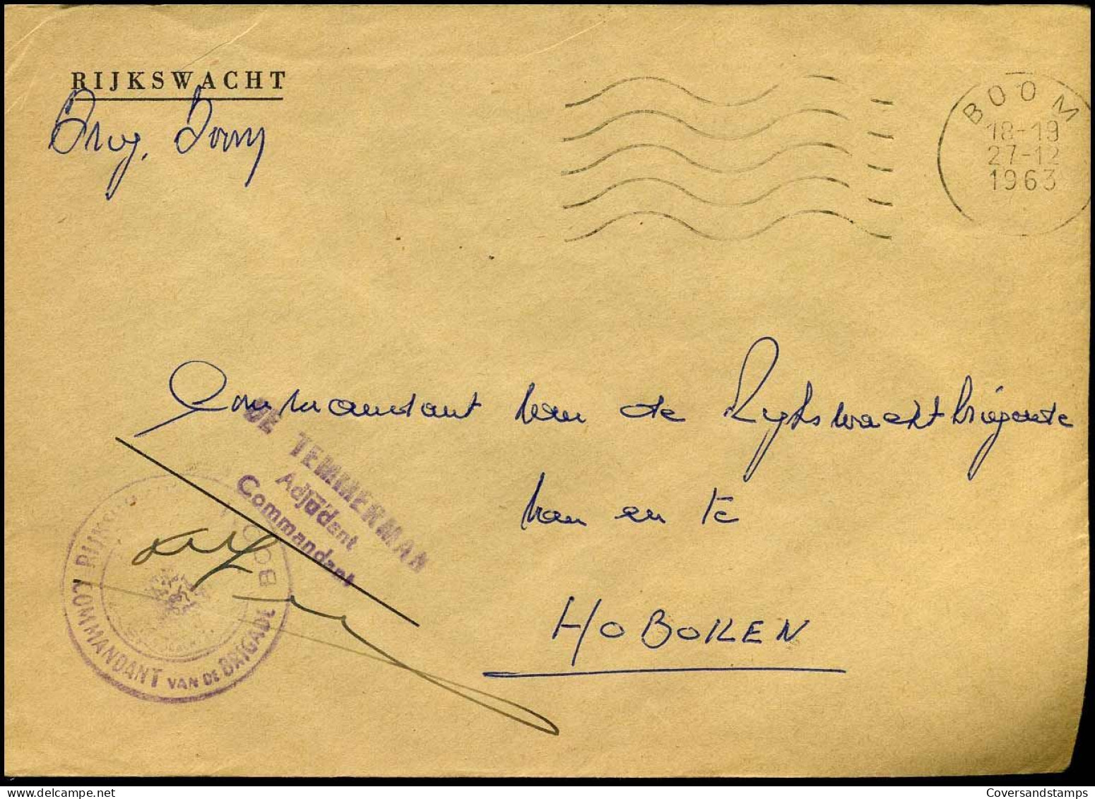 Cover Naar Hoboken - "Rijkswacht, Brigade Boom" - Briefe U. Dokumente