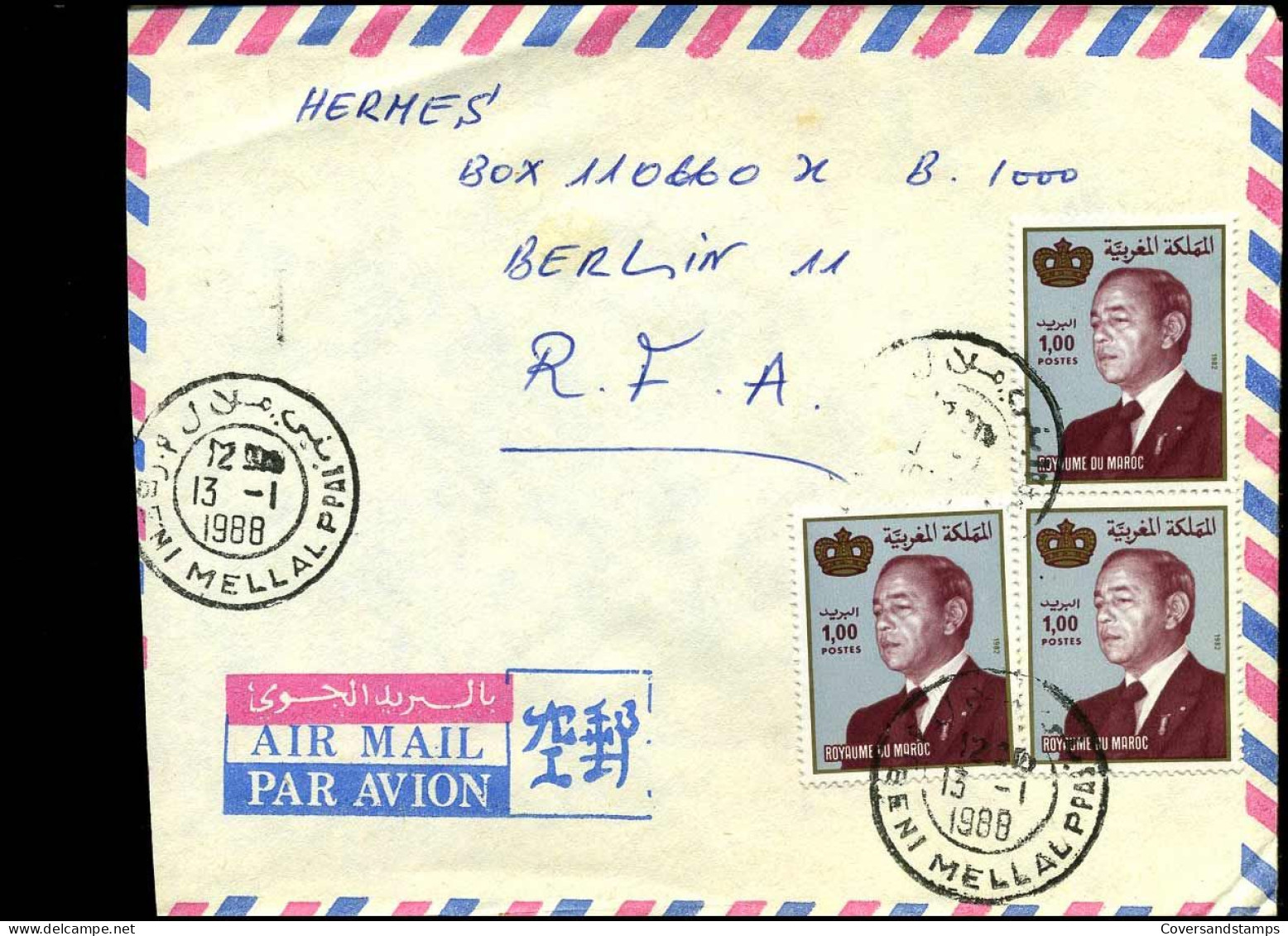 Cover To Berlin, Germany - Marokko (1956-...)