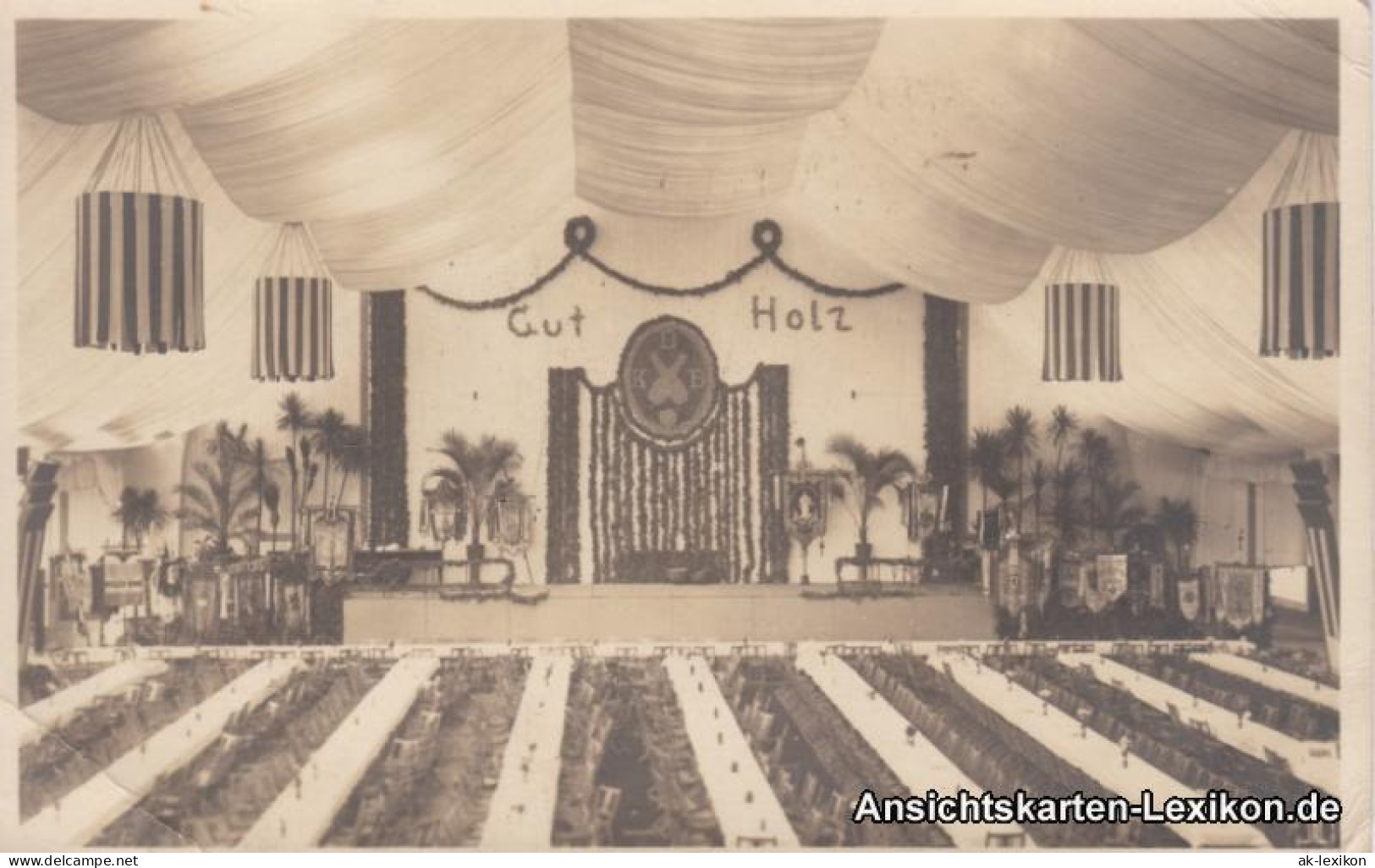 Ansichtskarte  Geschmückte Halle - Kegeln 1936  - To Identify