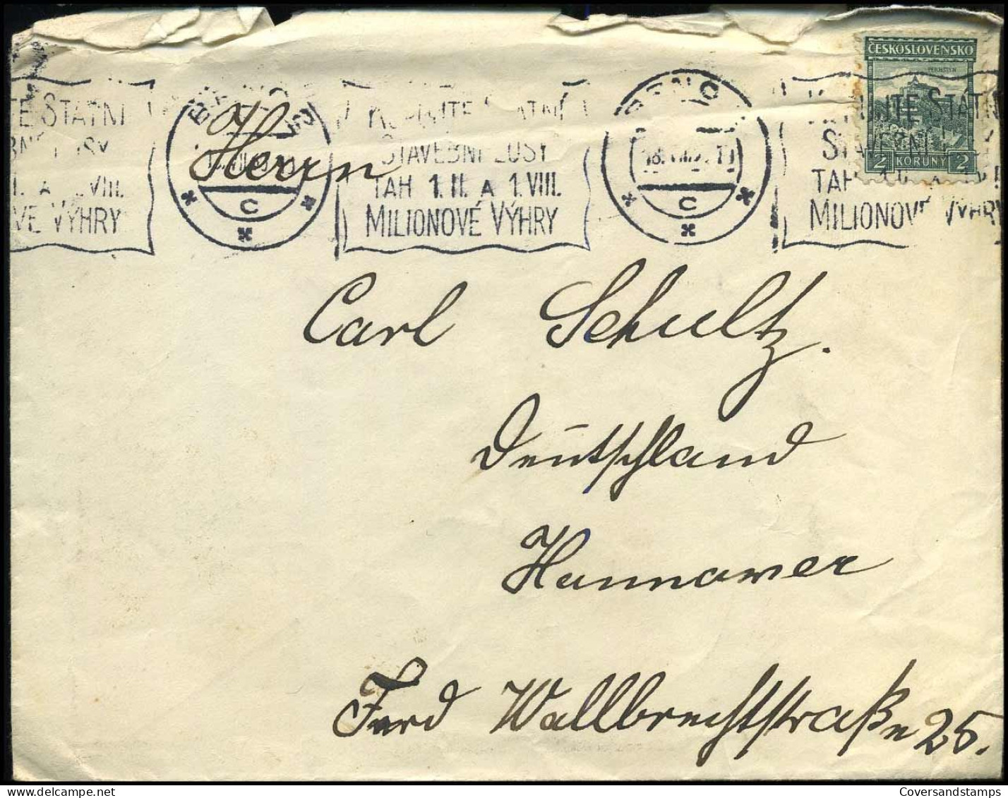Cover To Hannover, Germany - Lettres & Documents