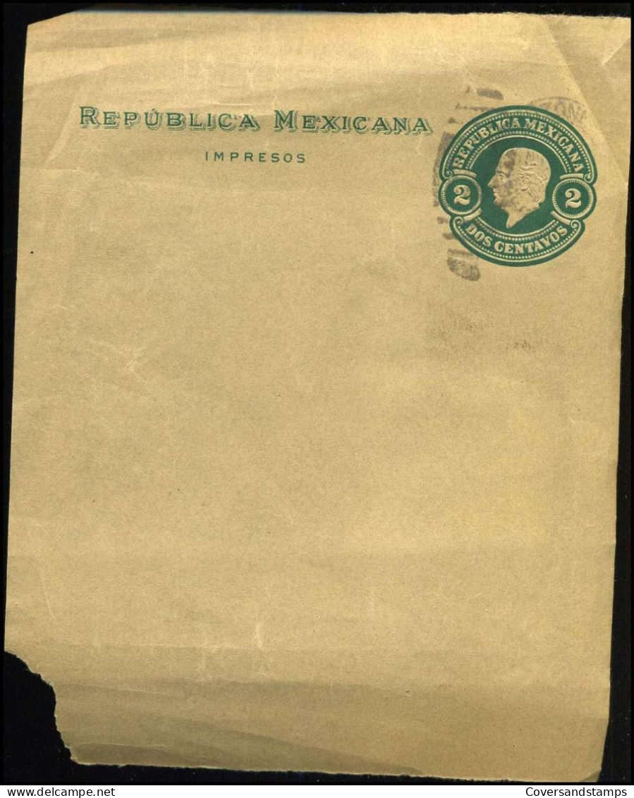 Fragment Postal Stationary - Dos Centavos - Mexique