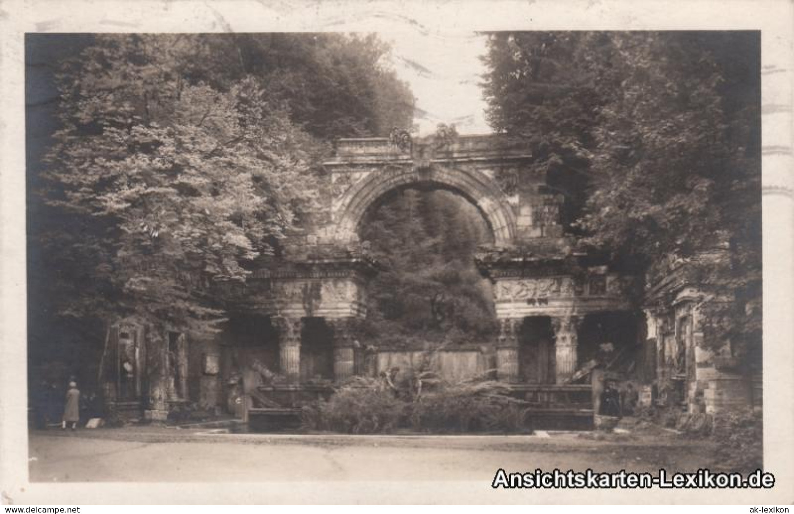 Ansichtskarte Hietzing-Wien Schönbrunn - Römische Ruine 1938  - Autres & Non Classés