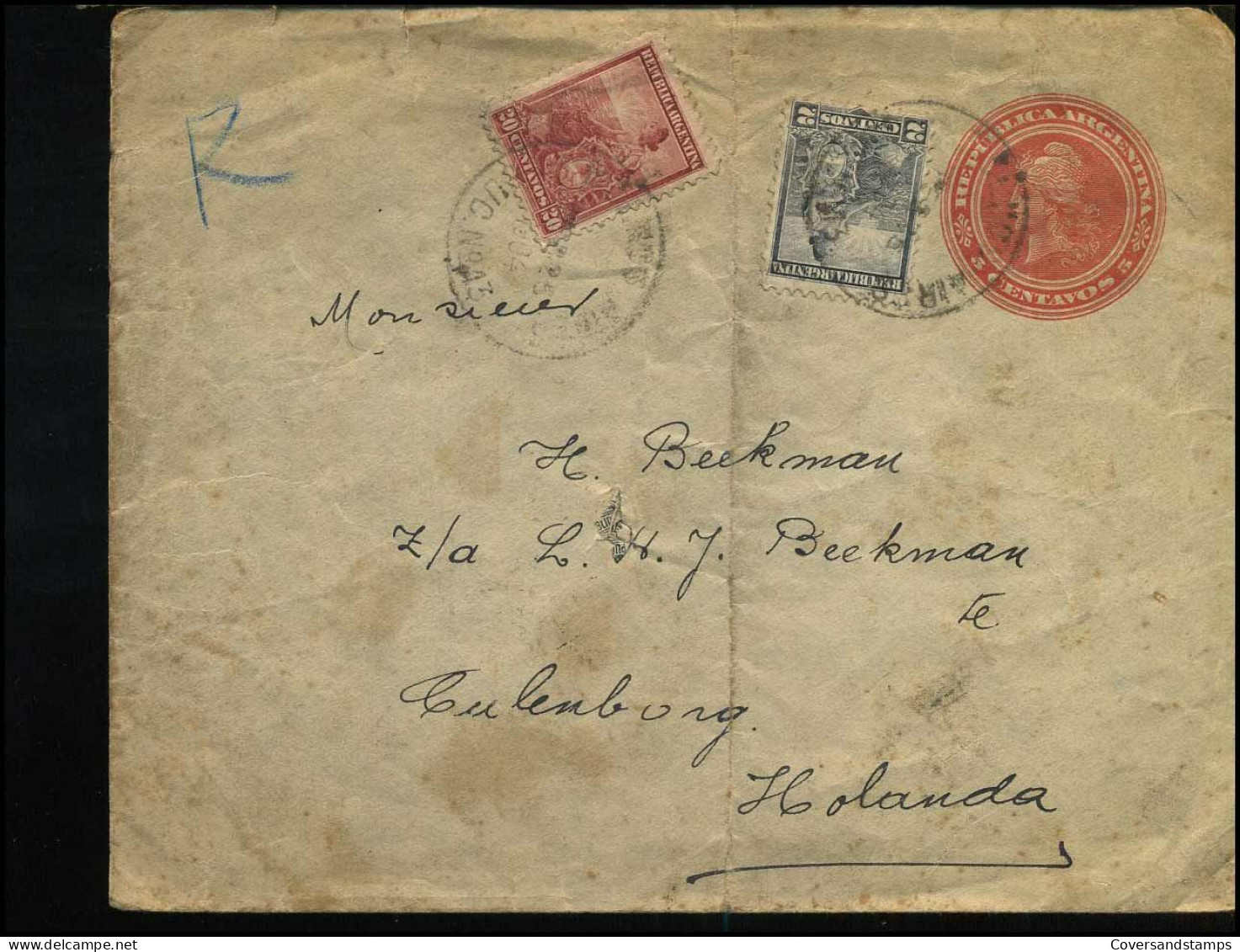 Cover To Culemborg, Netherlands - Storia Postale