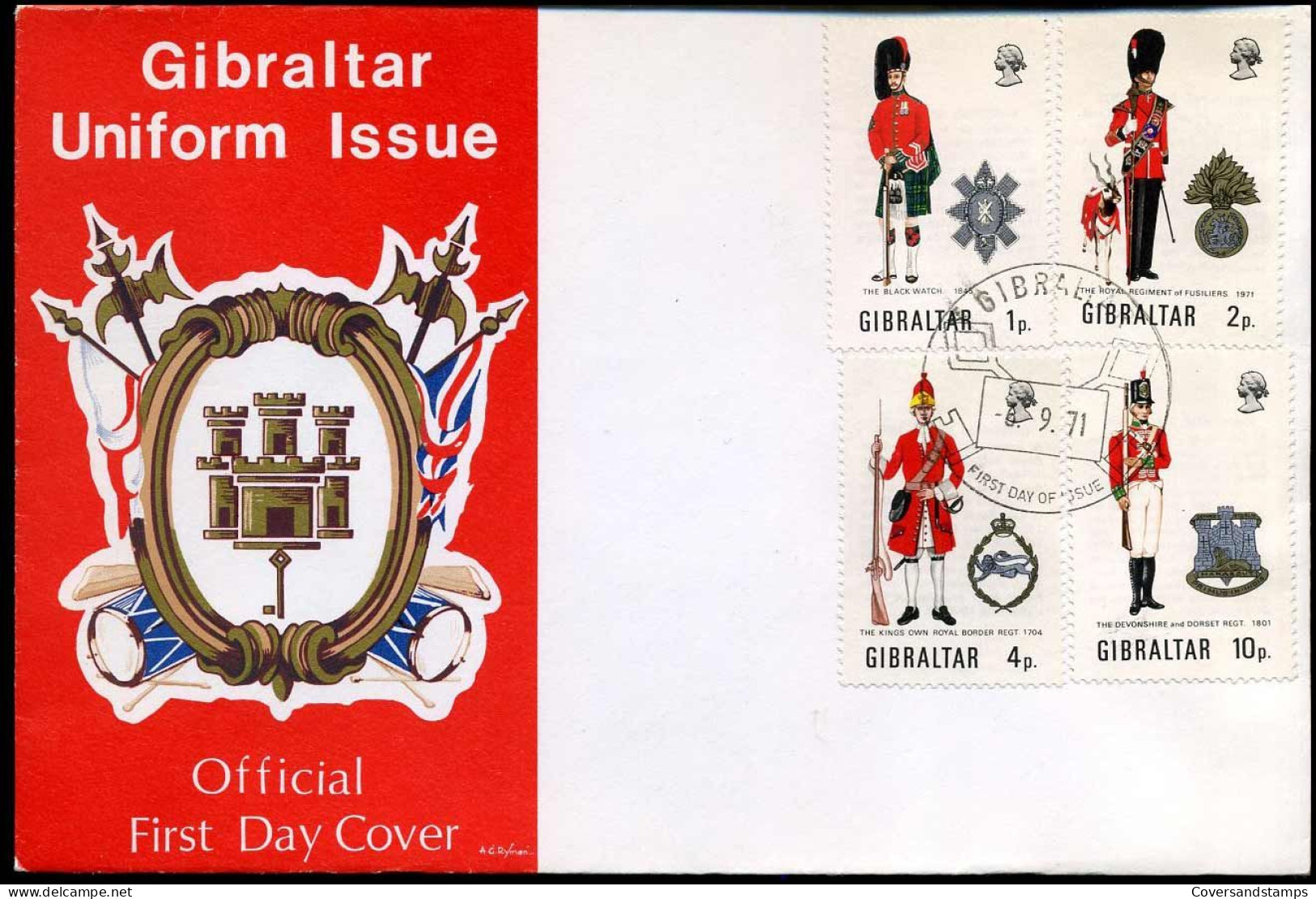 FDC - Uniform Issue - Gibraltar