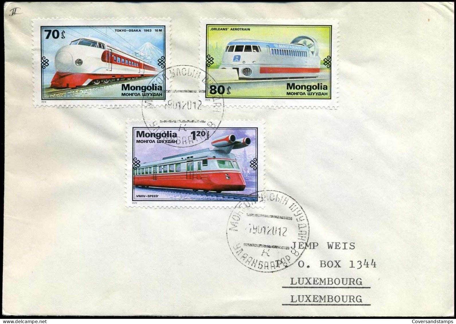 Cover From Mongolia To Luxemburg - Mongolia