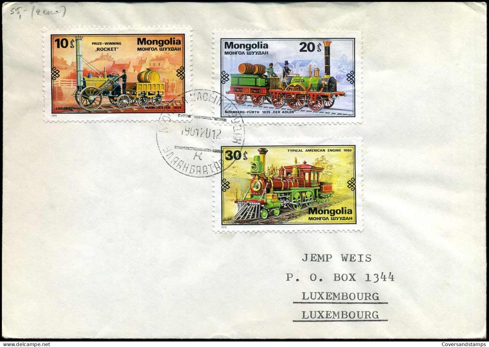 Cover From Mongolia To Luxemburg - Mongolie