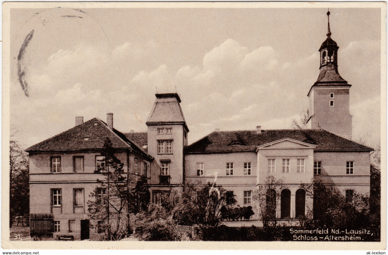 Postcard Sommerfeld (Neumark) Lubsko Schloss-Altersheim 1937 - Neumark
