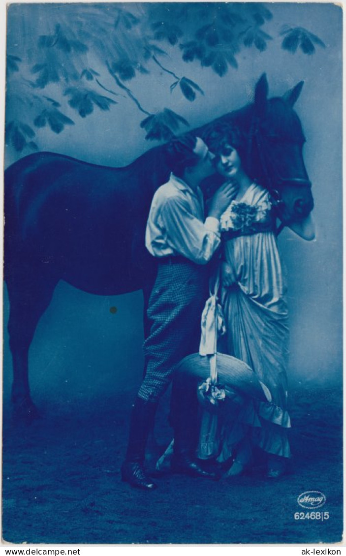 Ansichtskarte  Erotik-Karte - Blaudruck 1927 - Couples