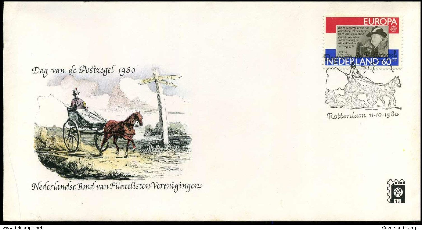 FDC - Dag Van De Postzegel 1980 - FDC