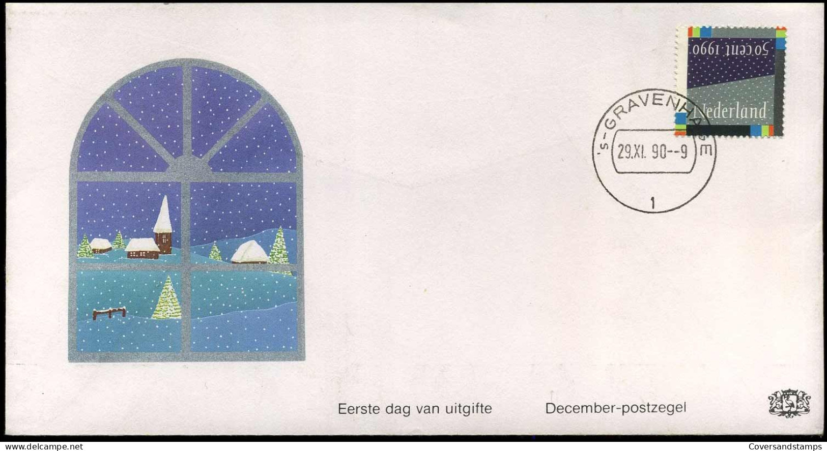 FDC - December Postzegel 1990 - FDC