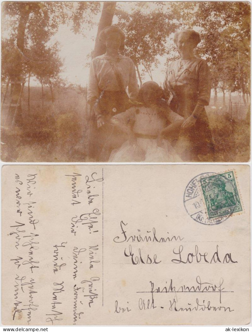 Ansichtskarte  Foto: Großmutter, Mutter & Tochter 1914 Privatfoto  - Groupes D'enfants & Familles