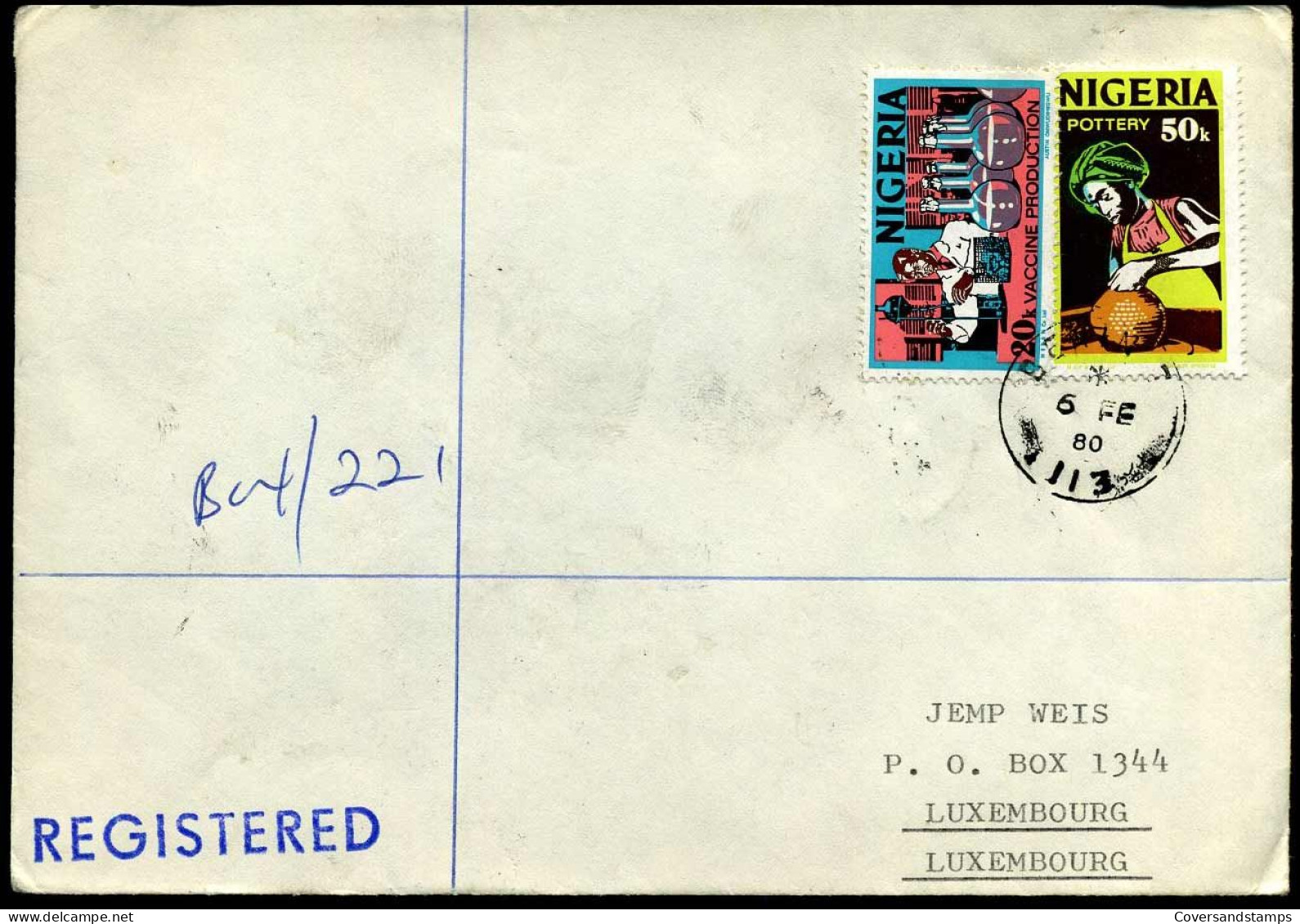 Registered Cover To Luxemburg - Nigeria (1961-...)
