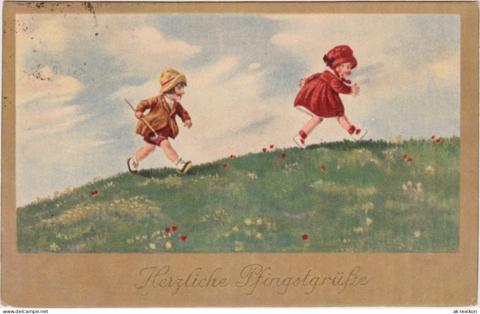Ansichtskarte  Herzliche Pfingstgrüsse 1925  - Pfingsten