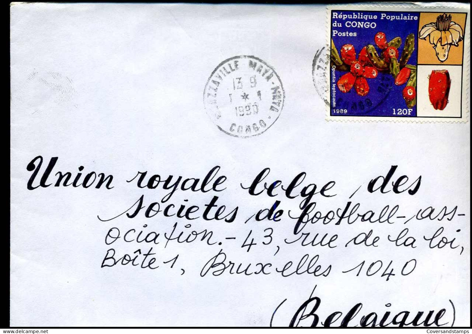 Cover To Brussels, Belgium - Used