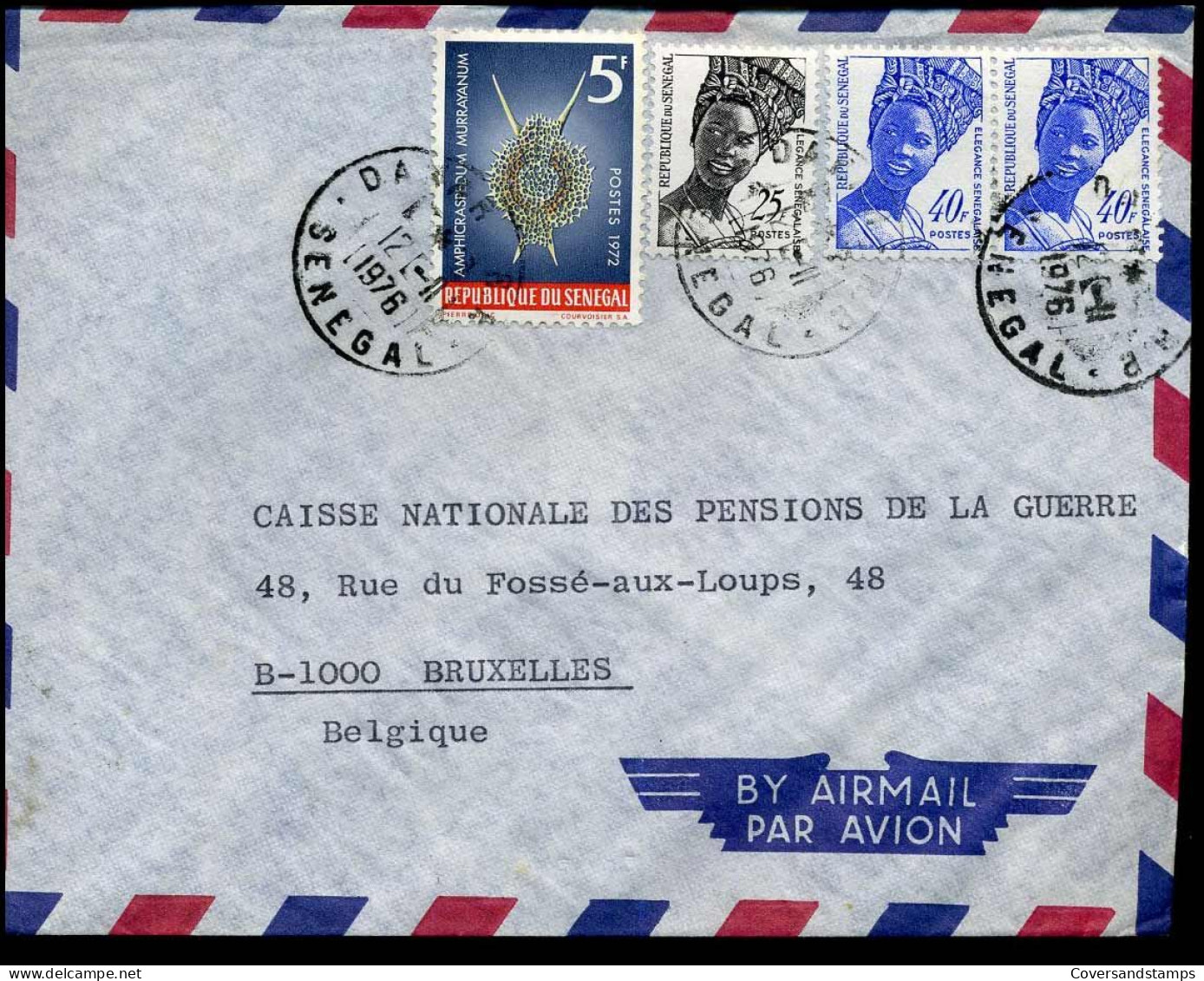 Cover To Brussels, Belgium - Sénégal (1960-...)