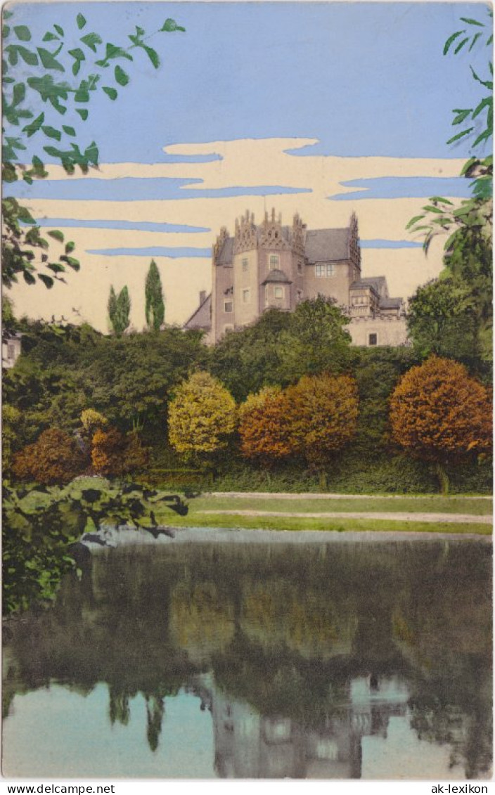 Ansichtskarte Saalfeld (Saale) Panorama Schloss Kitzerstein 1917 - Saalfeld
