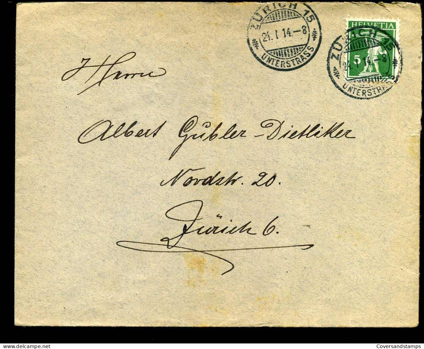 Cover To Zürich - Storia Postale