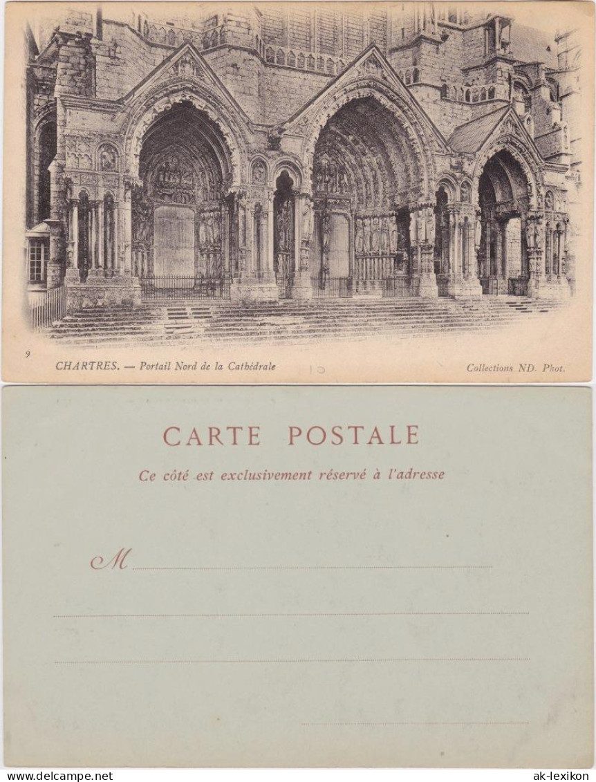 Chartres Portail Nord De La Cathédrale/Nord-Portal Der Kirche 1900 - Chartres
