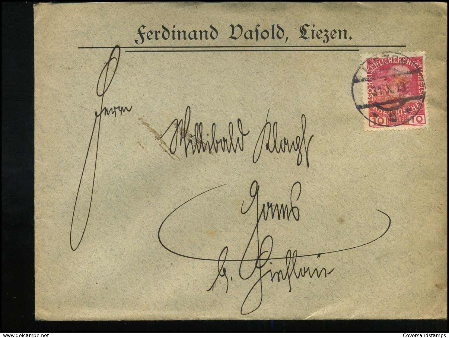 Cover To Gams - "Ferdinand Dafold, Liezen" - Lettres & Documents