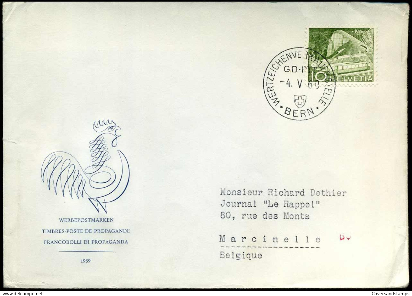 Cover To Marcinelle, Belgium - Covers & Documents