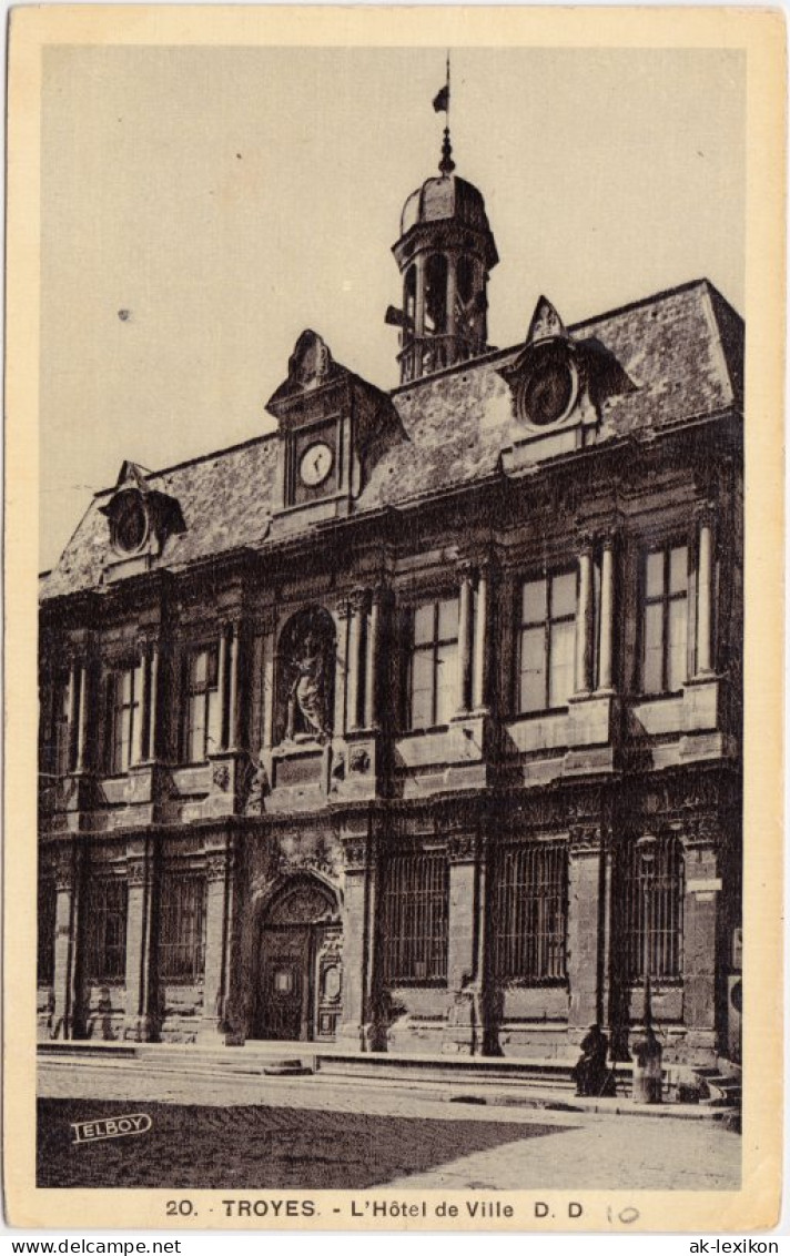 Troyes L Hôtel De Ville Aube Ansictskarte CPA 1935 - Other & Unclassified