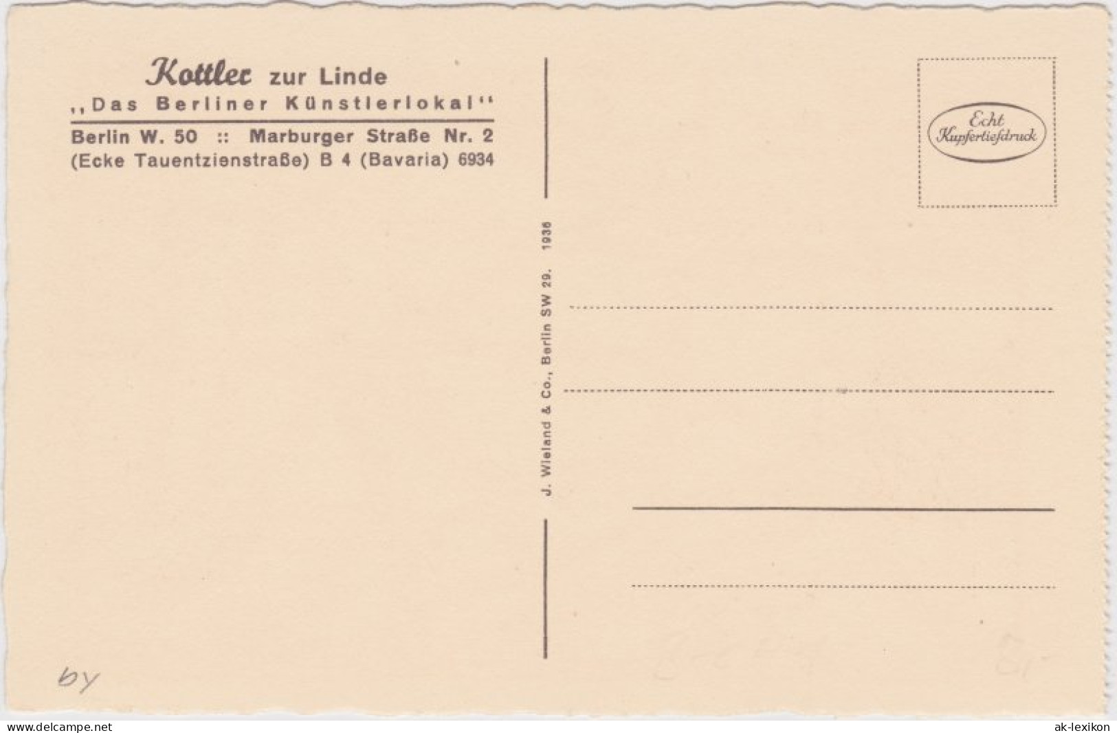 Mitte-Berlin Kottler Zur Linde - Gaststube - Marburger Strasse 1928  - Mitte