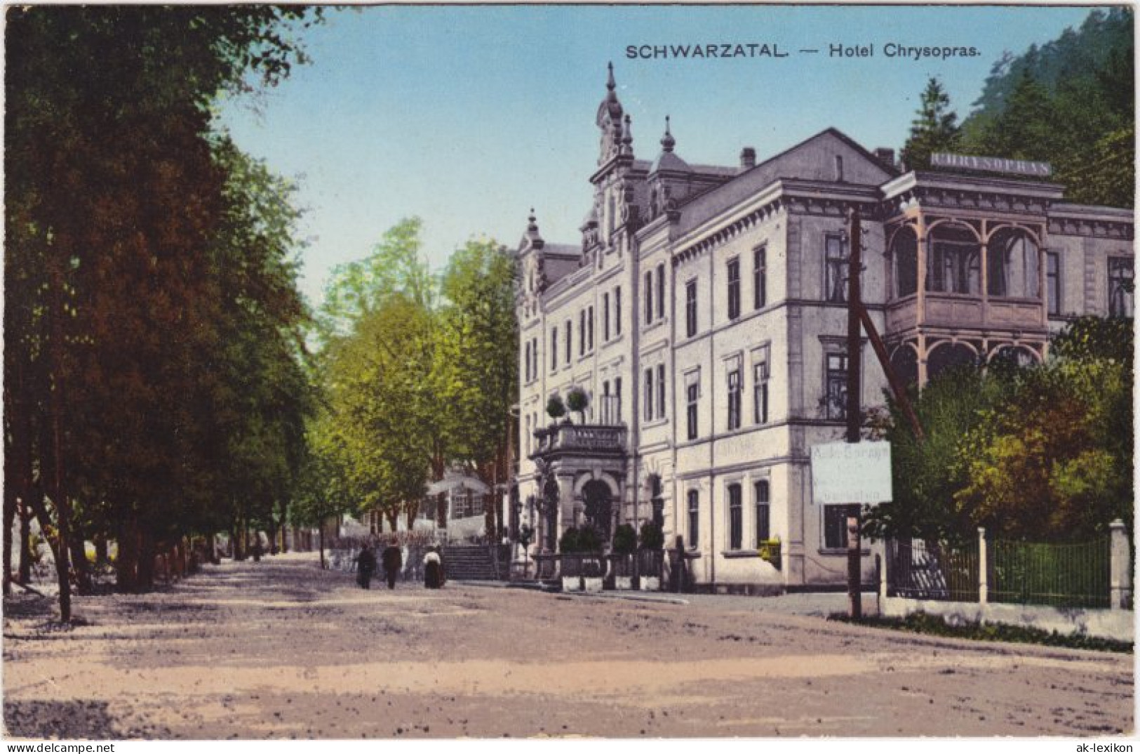 Ansichtskarte Schwarzburg Straßenpartie Am Hotel Chrysopras  - Other & Unclassified