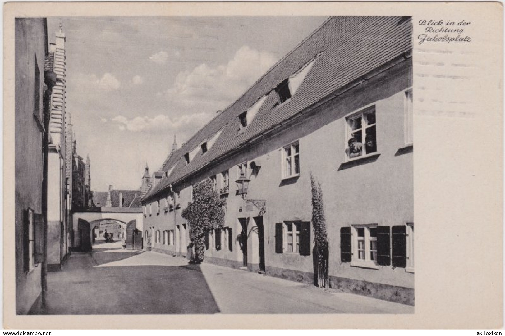 Ansichtskarte Augsburg Fuggerei - Blick Zum Jakobsplatz 1942 - Augsburg