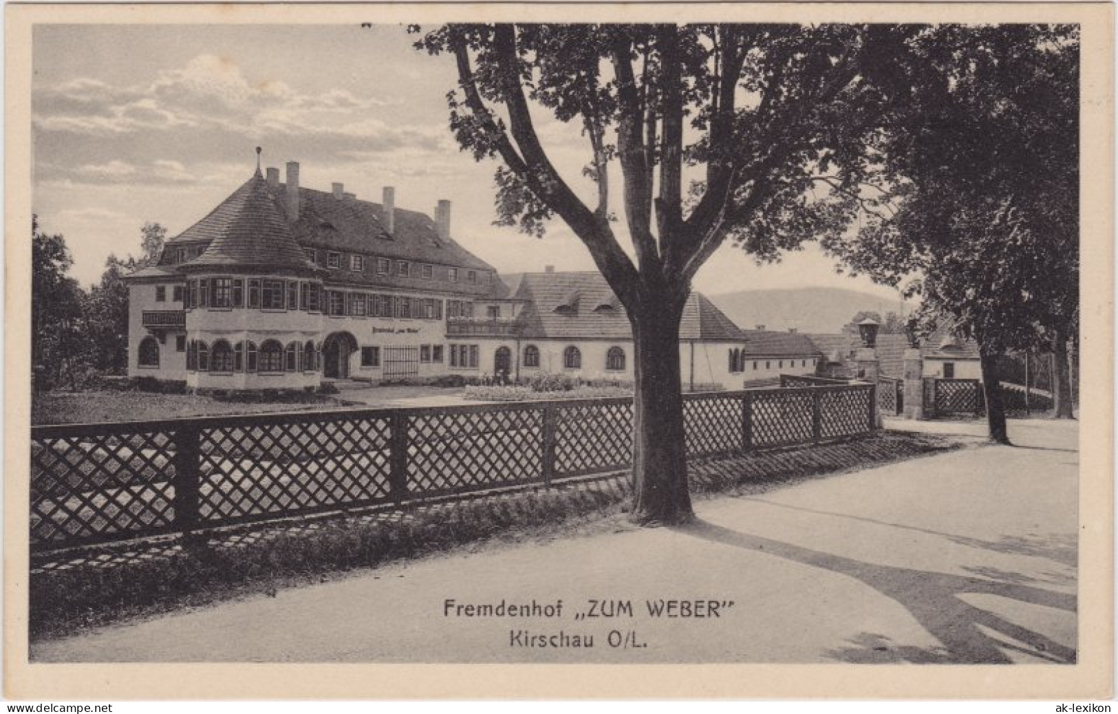 Ansichtskarte Kirschau Korzym Fremdenhof Zum Weber 1926  - Kirschau