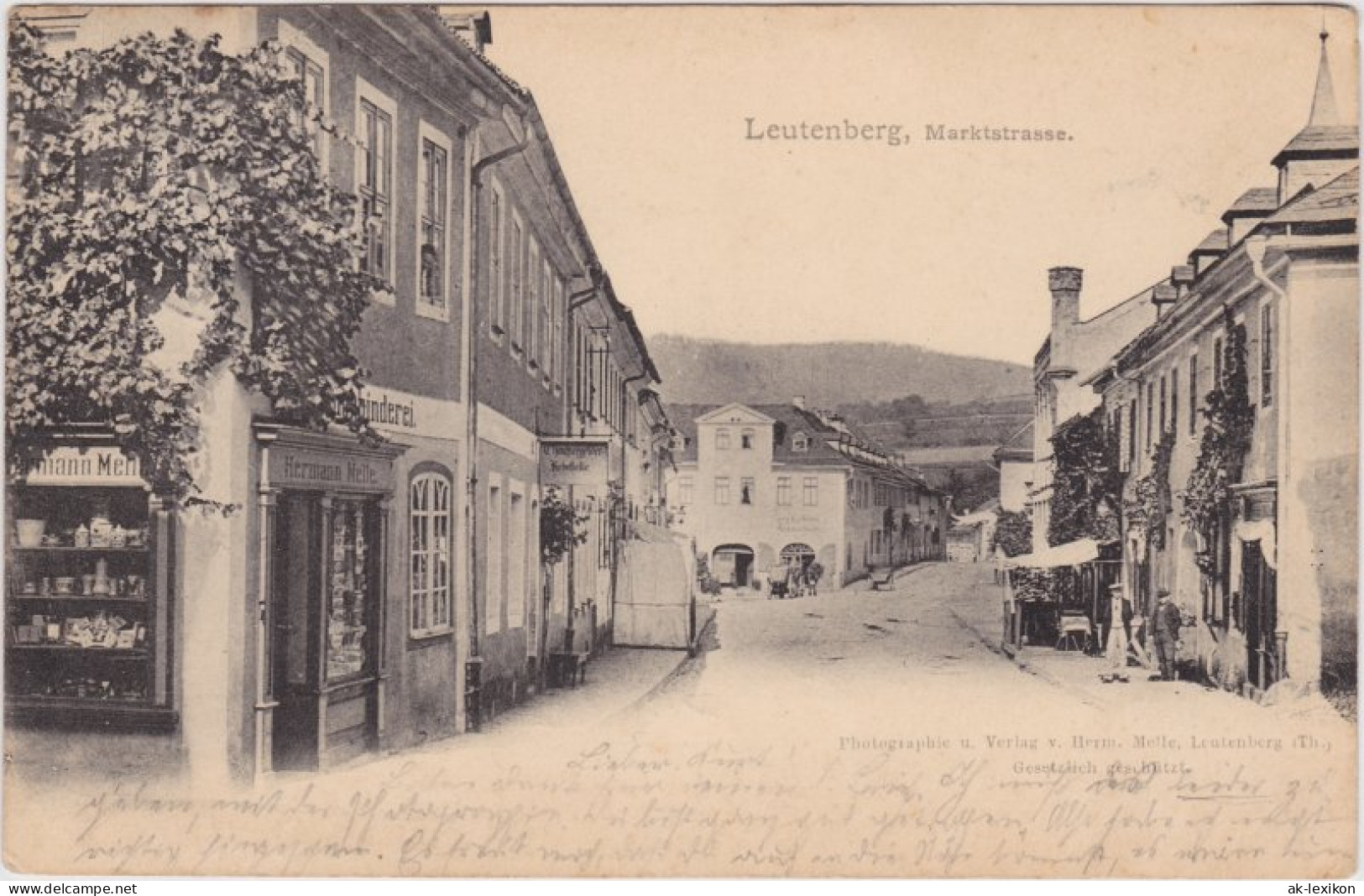 Ansichtskarte Leutenberg Marktstrasse Und Geschäfte 1905  - Leutenberg