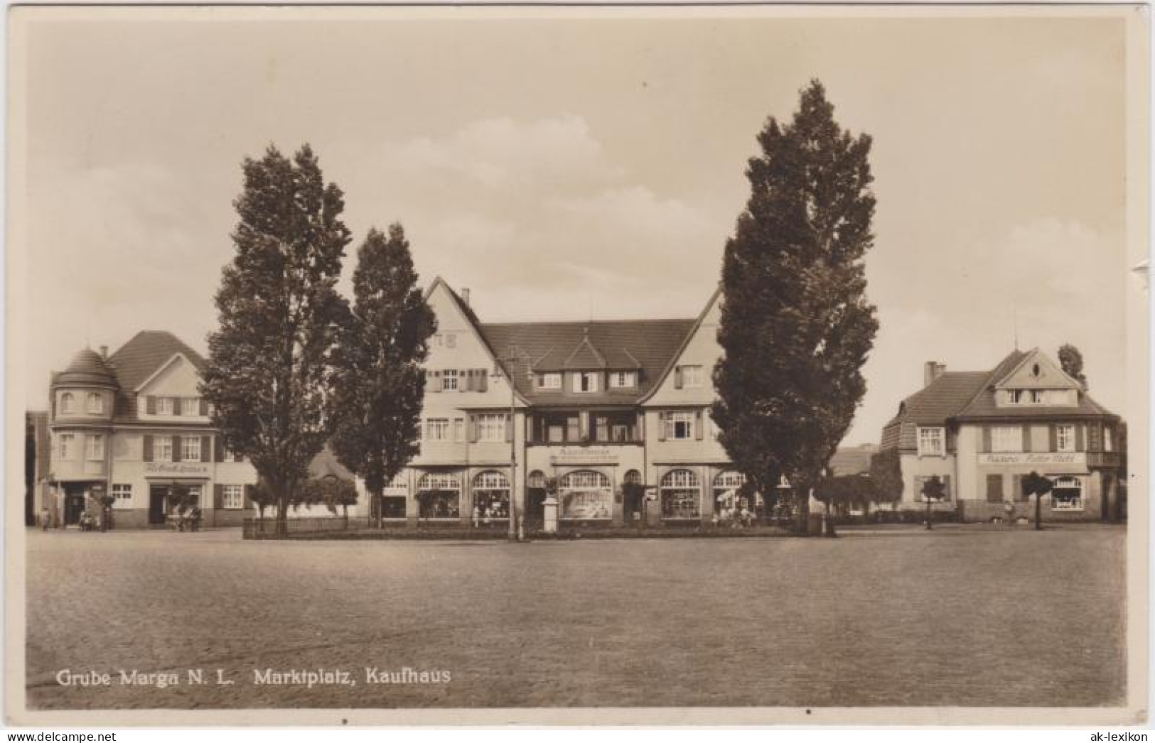 Brieske-Senftenberg (Niederlausitz) Marktplatz Mit Kaufhaus Und Bäckerei 1938  - Brieske