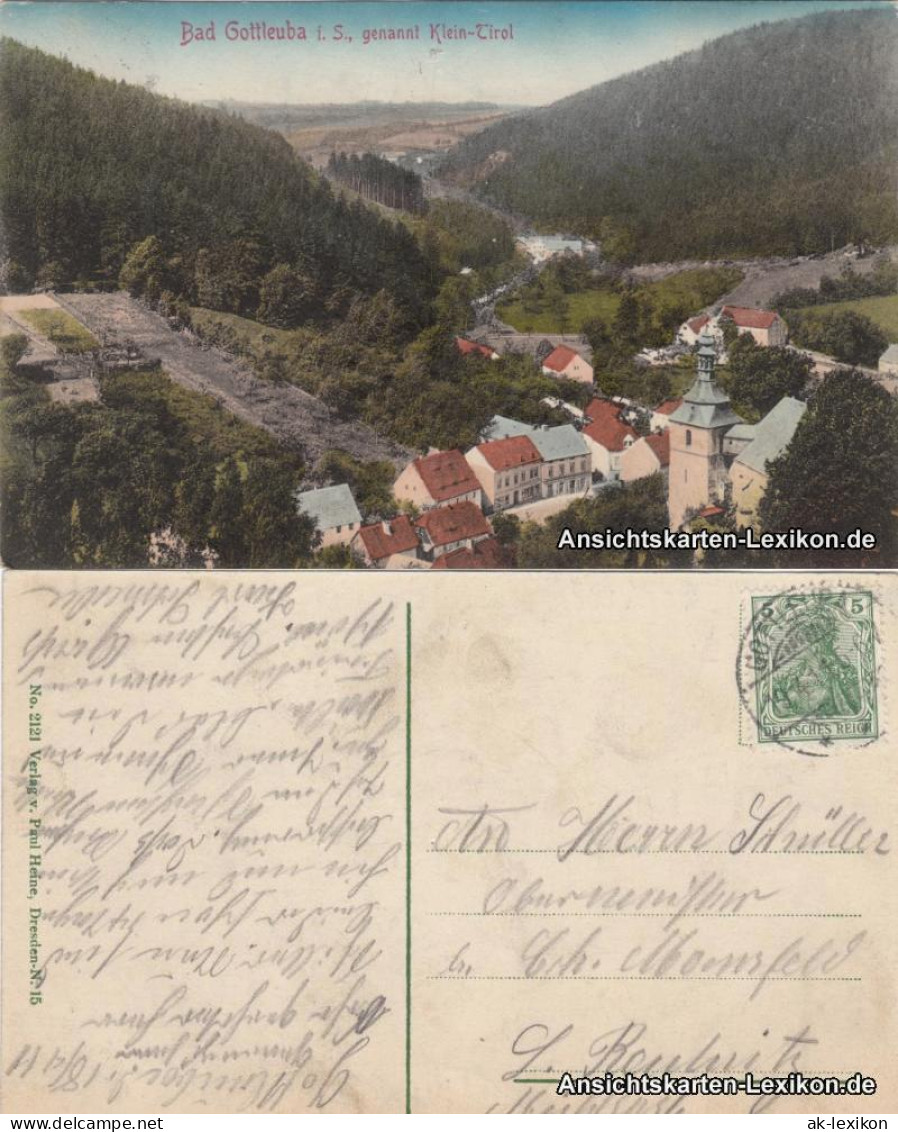 Ansichtskarte Bad Gottleuba-Bad Gottleuba-Berggießhübel Dorfpartie 1911  - Bad Gottleuba-Berggiesshübel