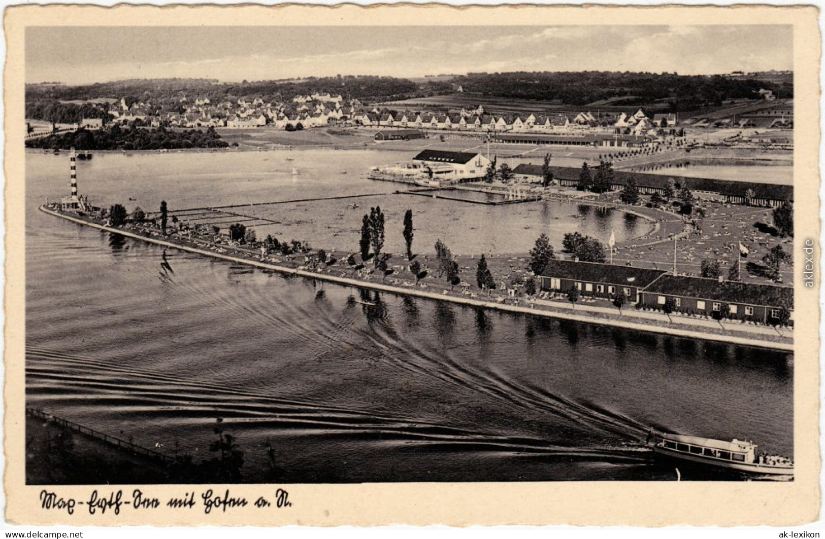 Ansichtskarte Hofen-Stuttgart Luftbild: Gaststätte Am Mar- Ehth-See 1932  - Stuttgart