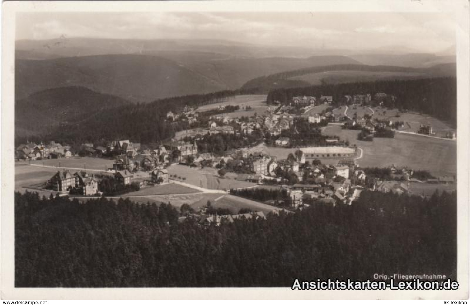 Ansichtskarte Oberhof (Thüringen) Fliegeraufnahme 1937  - Oberhof