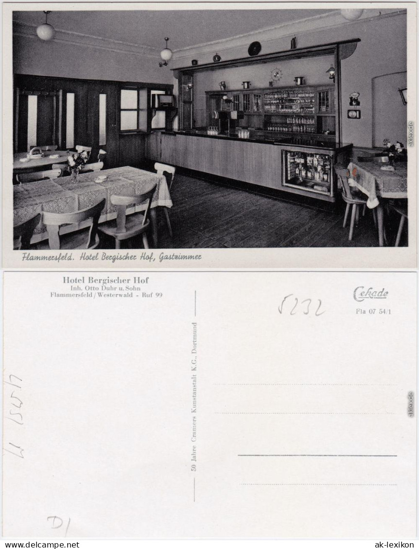 Ansichtskarte Flammersfeld Hotel Bergischer Hof, Gastzimmer 1965  - Autres & Non Classés