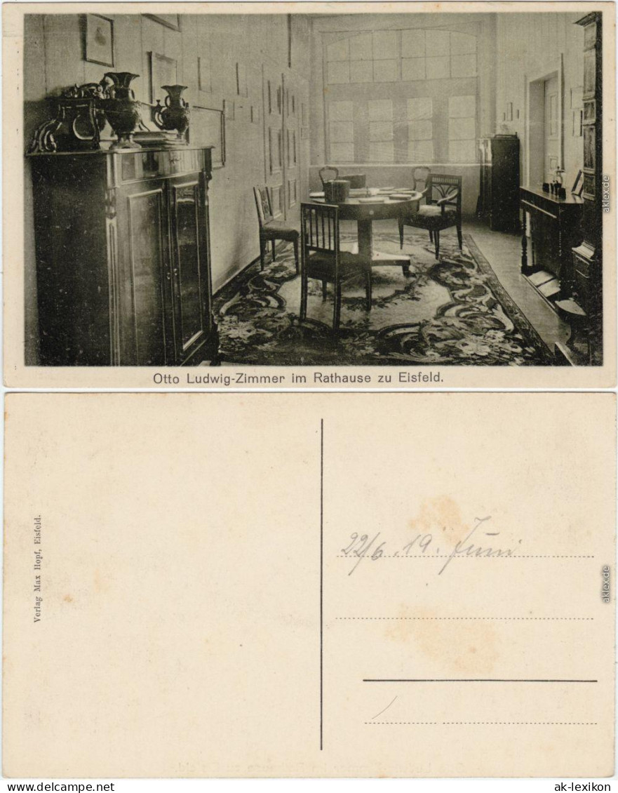 Ansichtskarte Eisfeld Otto Ludwigzimmer Im Rathaus 1922  - Other & Unclassified