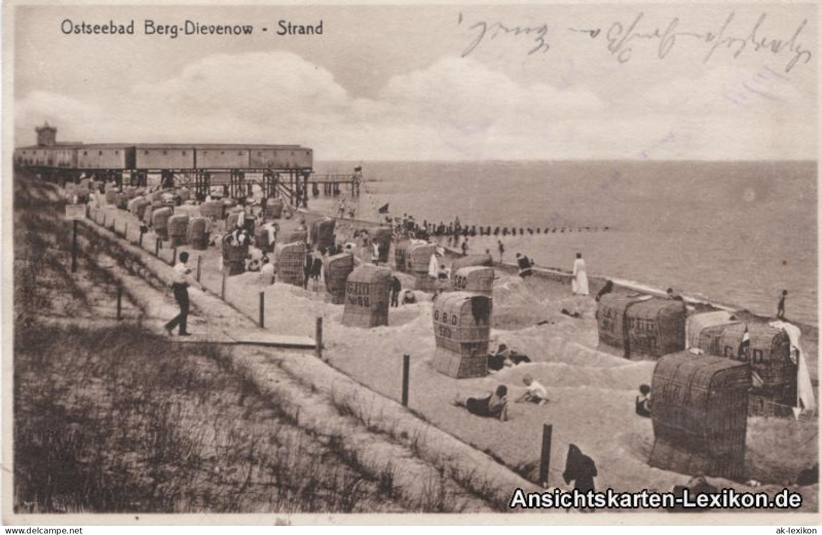 Postcard Berg Dievenow Dziwnów Strandleben 1922  - Pommern