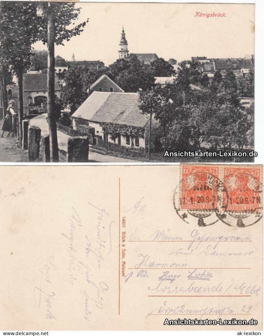 Ansichtskarte Königsbrück Kinspork Dorfpartie - Straße 1920  - Koenigsbrueck