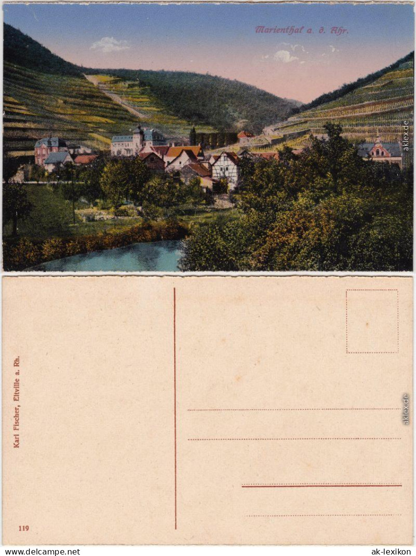Marienthal (Ahr)-Bad Neuenahr-Ahrweiler Blick Auf Die Stadt 1914  - Bad Neuenahr-Ahrweiler
