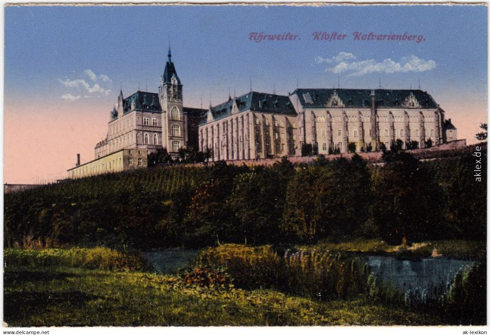 Ansichtskarte Burgbrohl-Bad Neuenahr-Ahrweiler Kloster Kavalarienberg 1914  - Bad Neuenahr-Ahrweiler