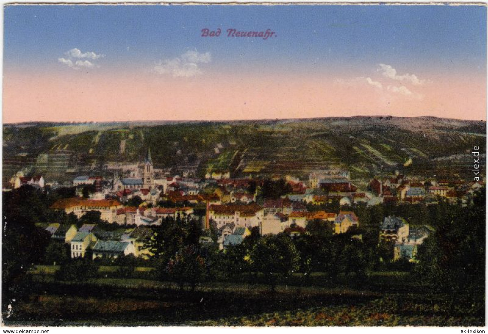 Ansichtskarte Bad Neuenahr-Bad Neuenahr-Ahrweiler Blick Auf Die Stadt 1914  - Bad Neuenahr-Ahrweiler