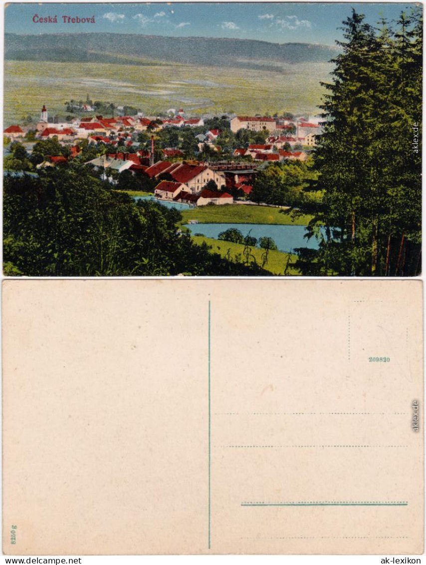 Postcard Böhmisch Trübau Česká Třebová Blick Auf Die Stadt 1918  - Tchéquie