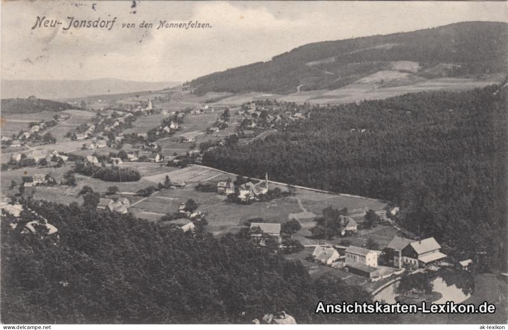 Ansichtskarte Jonsdorf Neu - Ansicht Vom Nonnenfelsen 1908  - Jonsdorf