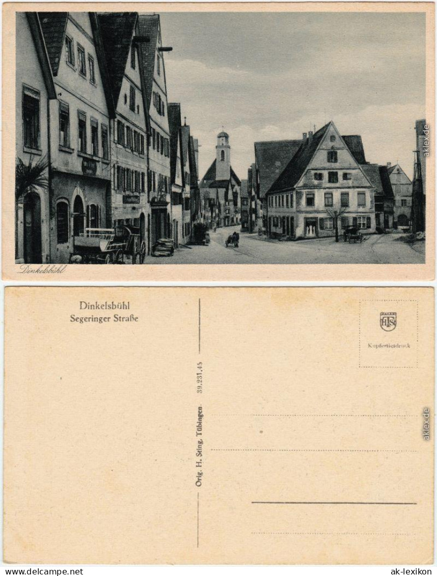 Ansichtskarte Dinkelsbühl Segeringer Straße 1928  - Dinkelsbuehl