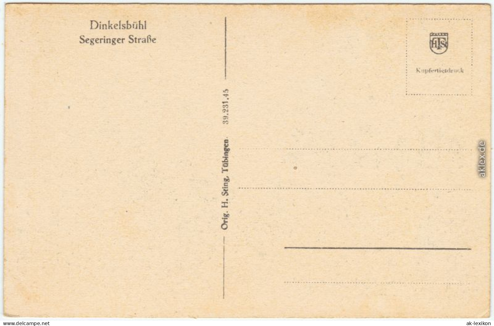 Ansichtskarte Dinkelsbühl Segeringer Straße 1928  - Dinkelsbuehl