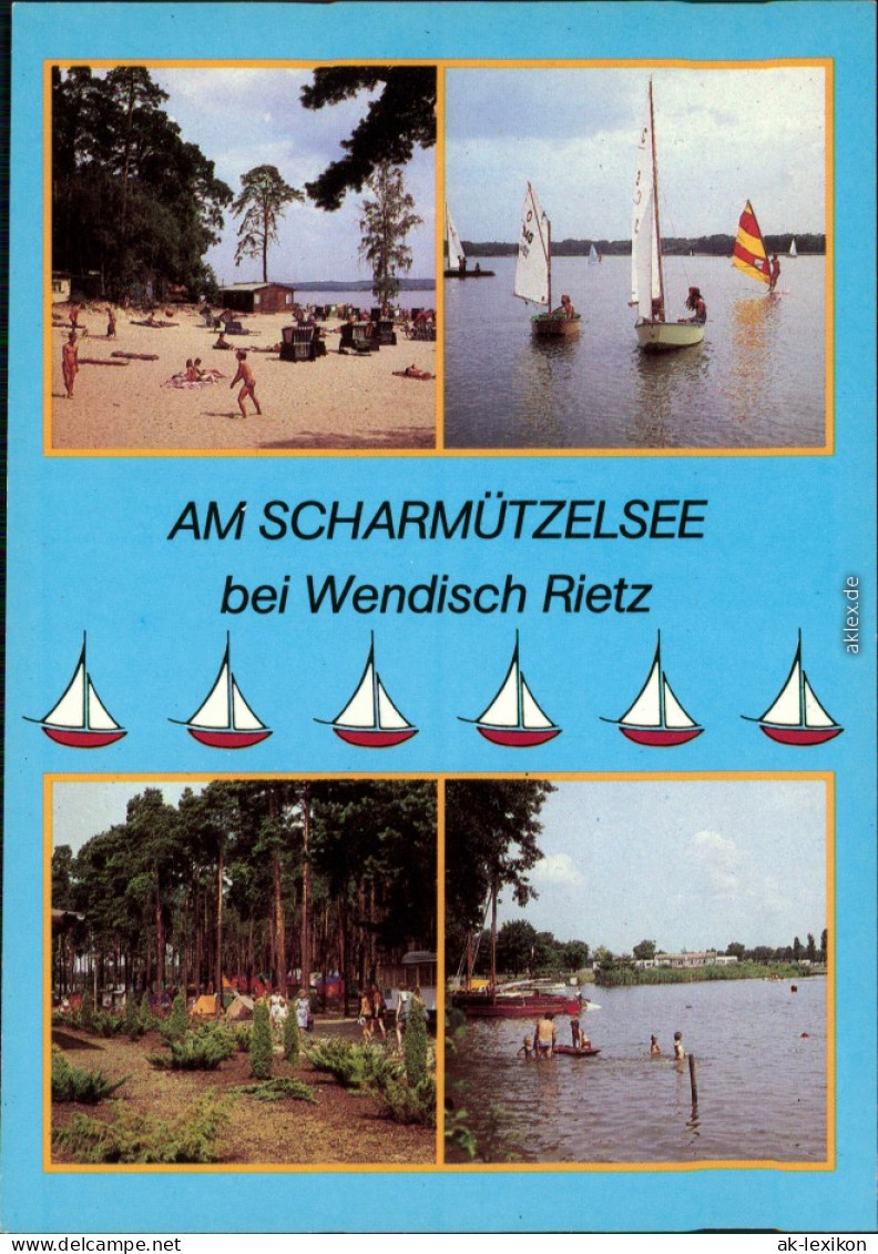 Wendisch Rietz Strand Schwarzhorn, Windsurfer Campingplatz, Scharmützelsee 1985 - Other & Unclassified