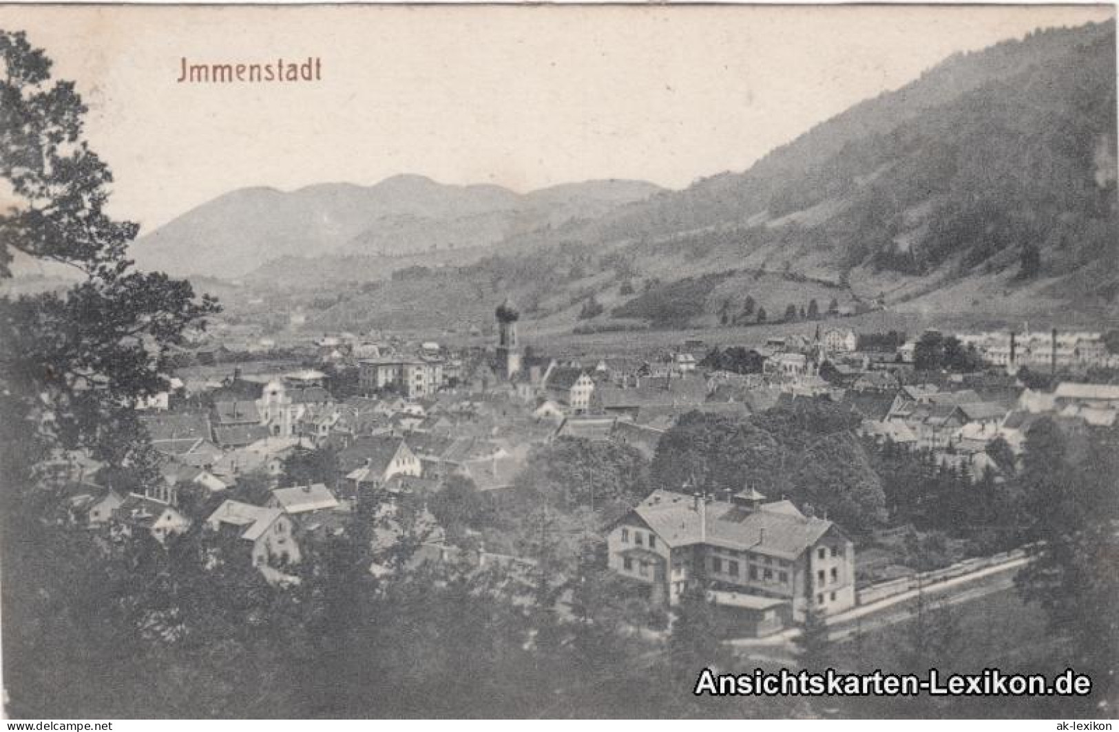 Ansichtskarte Immenstadt (Allgäu) Totale 1918 - Immenstadt